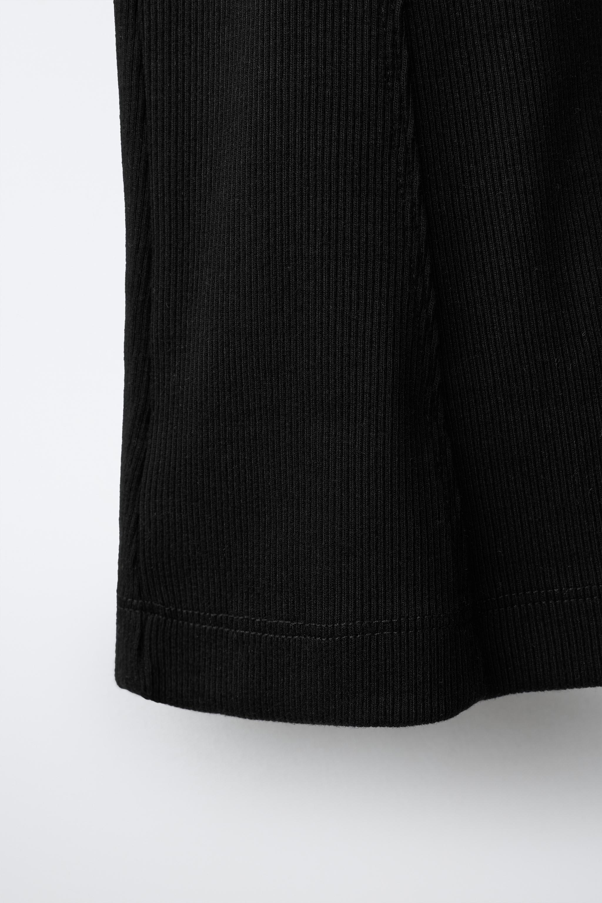 FLARED RIBBED LEGGINGS